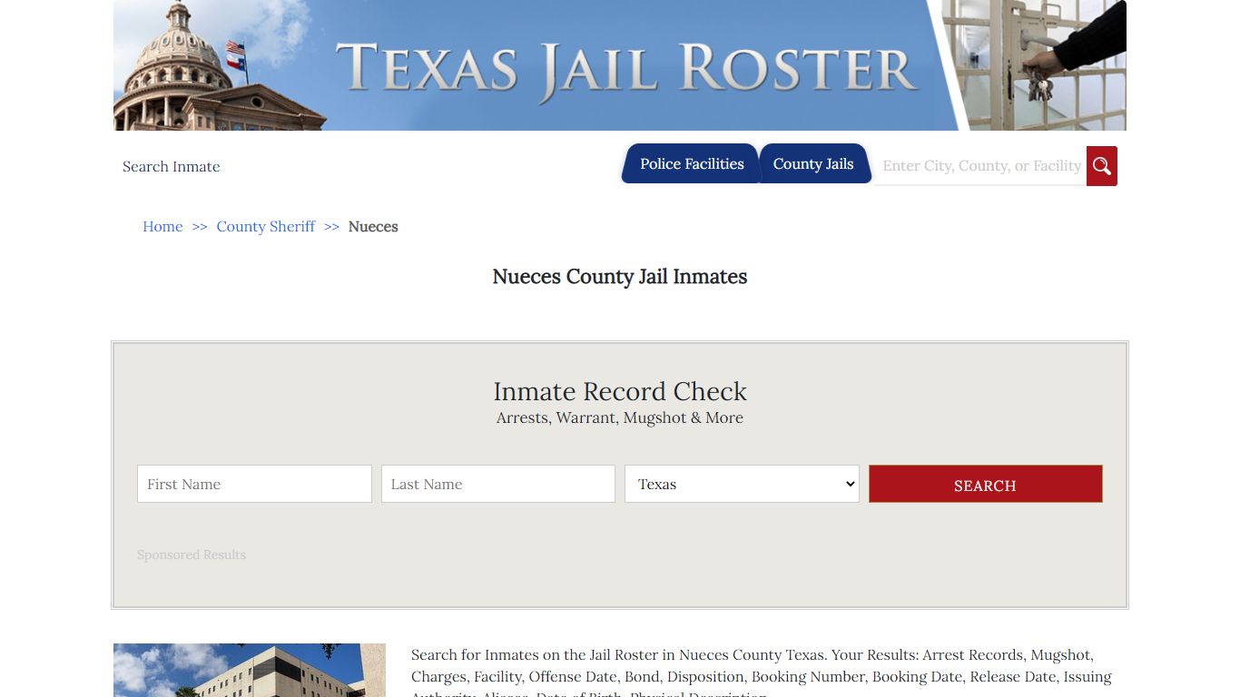 Nueces County Jail Inmates - Jail Roster Search